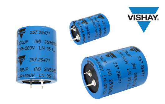 Vishay最新推出新系列小型卡扣式铝电解电容器---257 PRM-SI